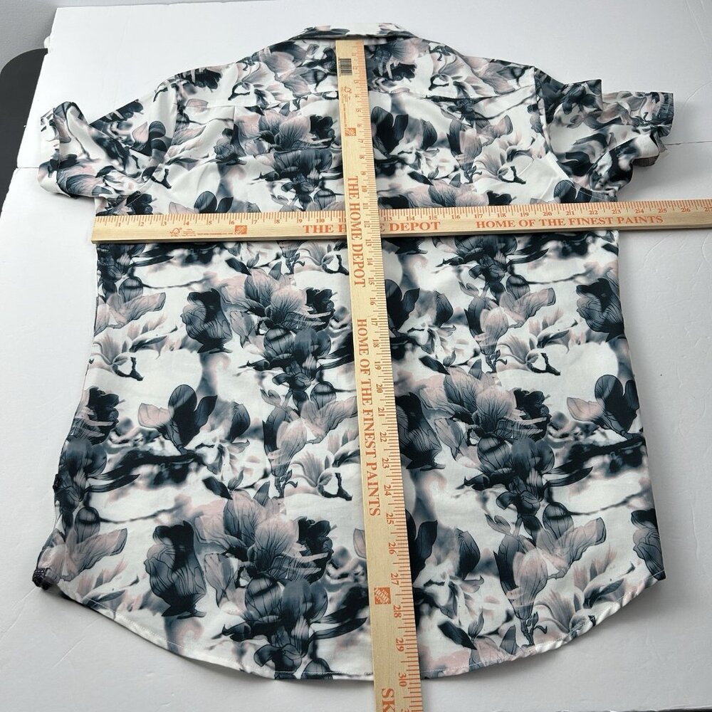 7 Diamonds 4 Way Stretch Shirt Mens Large Floral Short Sleeve Button Up - Picture 10 of 12